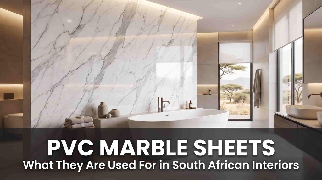 PVC marble sheet South Africa bathroom kitchen commercial interior wall panel application guide